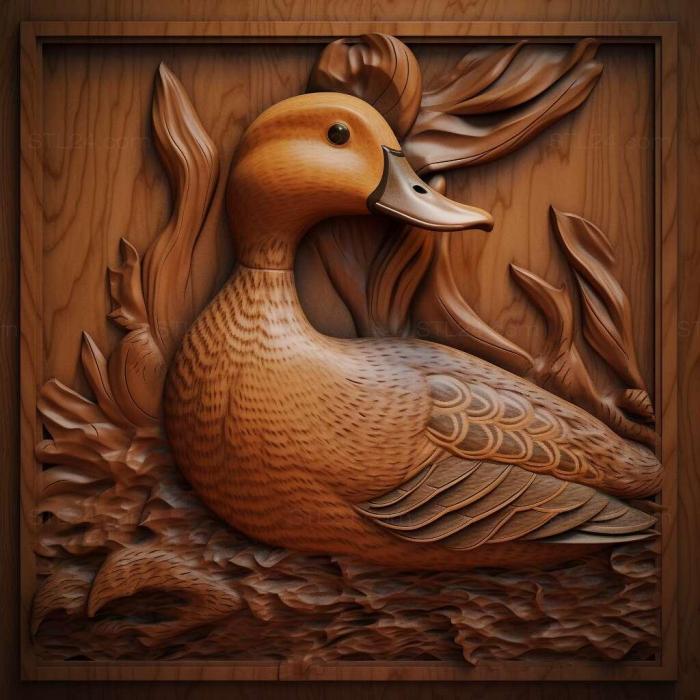 Nature and animals (DUCK 4, NATURE_6716) 3D models for cnc